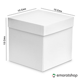 10Pc Pack Premium White Kraft Two Piece Gift Boxes 15x15x15 Cms - Willow